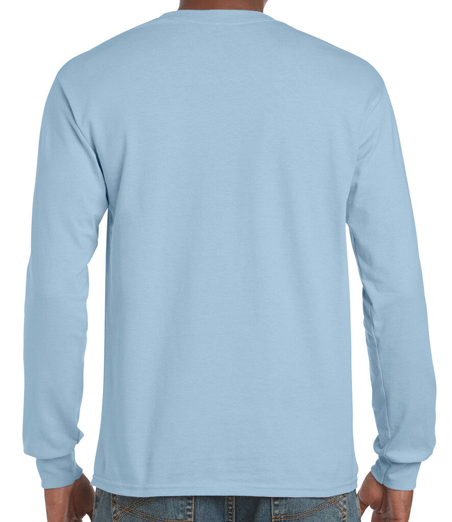 Gildan Mens Ultra Cotton Adult Long Sleeve T-Shirt Classic Fit Rib Cuffs Tee TOP