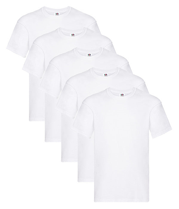Fruit Of The Loom 61082 Men's Original Crew Neck Tee 5 pack T-Shirts