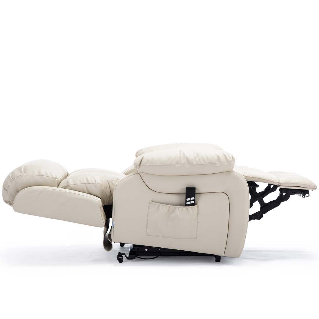 CHESTER DUAL MOTOR RISER ELECTRIC LEATHER RECLINER ARMCHAIR HEATED MASSAGE CHAIR