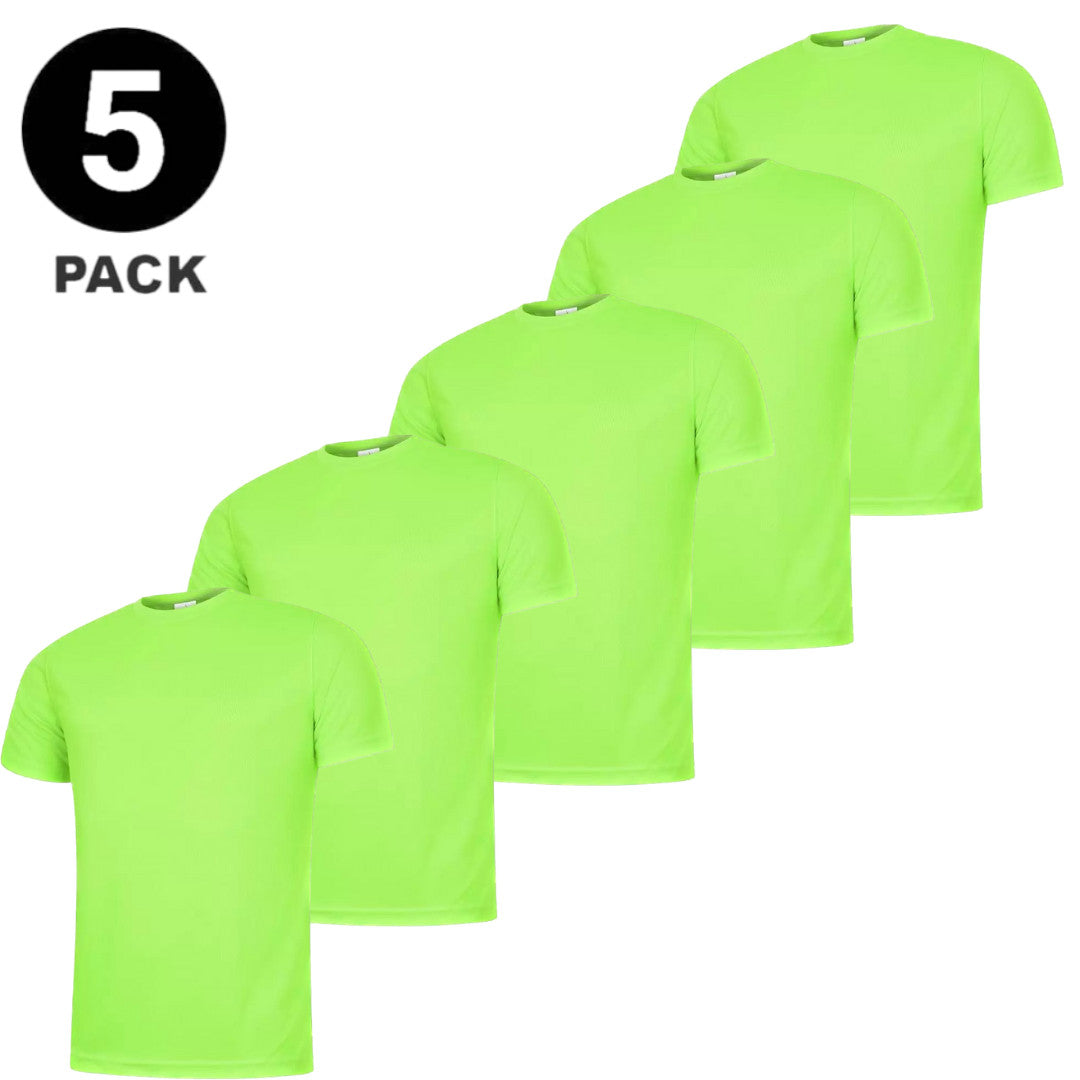 5 PACK Men's T-Shirt Heavy Cotton Plain Short Sleeve Tees 100% Cotton Blank Tees