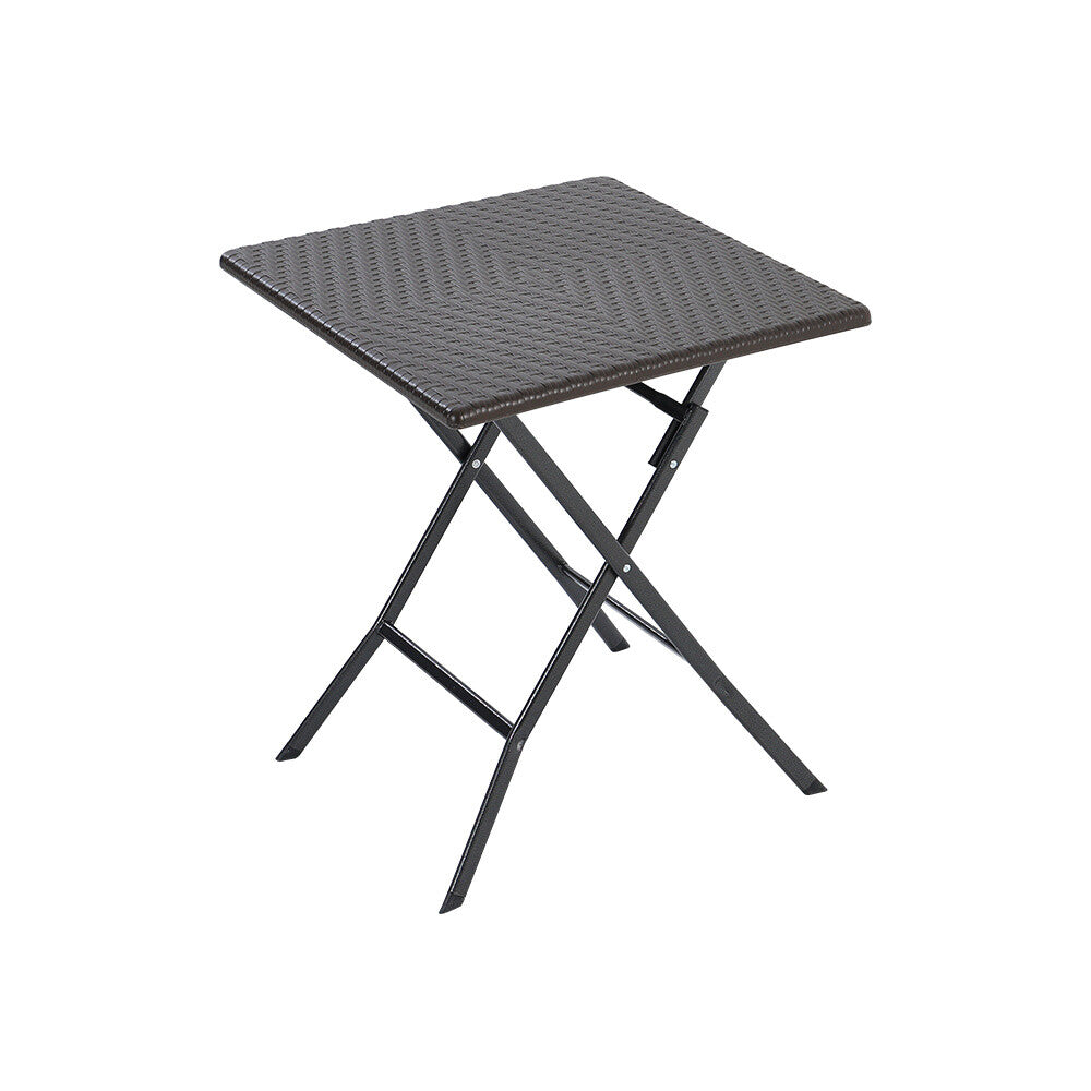 3pcs Folding Garden Table Rattan Chairs Set Camping Patio Seat Outdoor Furniture