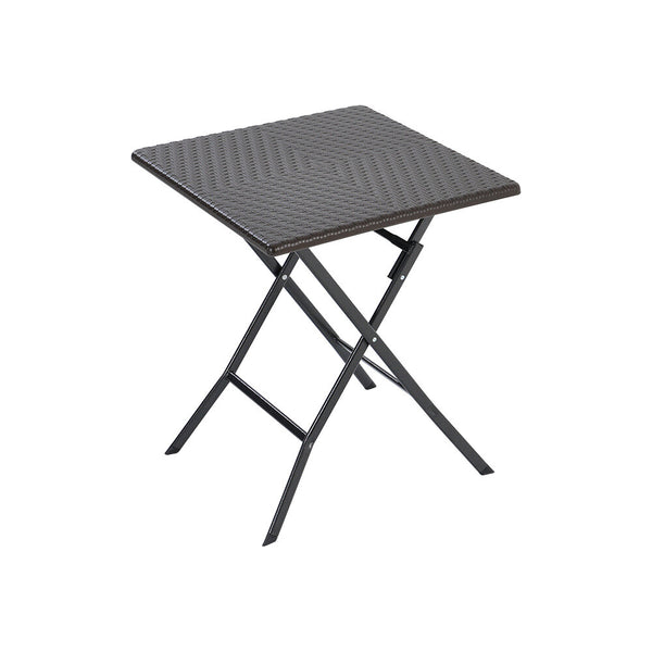 3pcs Folding Garden Table Rattan Chairs Set Camping Patio Seat Outdoor Furniture
