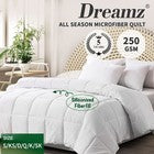 Dreamz Microfiber Quilt Doona Duvet Winter Summer Microfibre 250GSM All Size