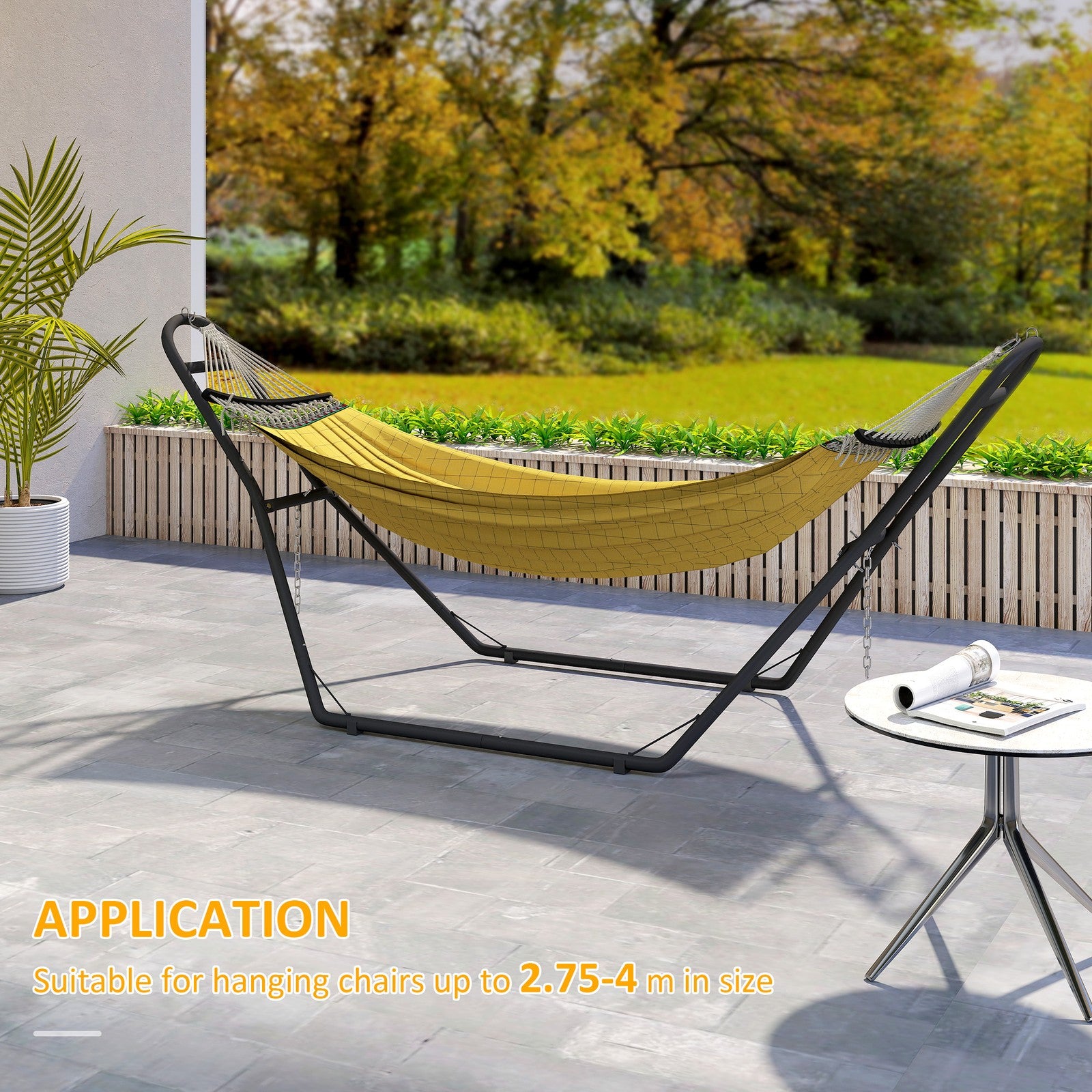 9ft Hammock Stand Adjustable Hammock Frame for Indoor Outdoor, 150 kg Capacity