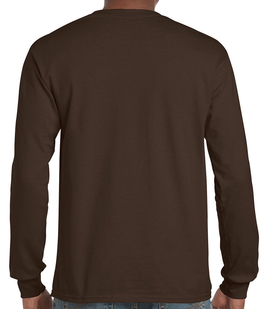 Gildan Mens Ultra Cotton Adult Long Sleeve T-Shirt Classic Fit Rib Cuffs Tee TOP