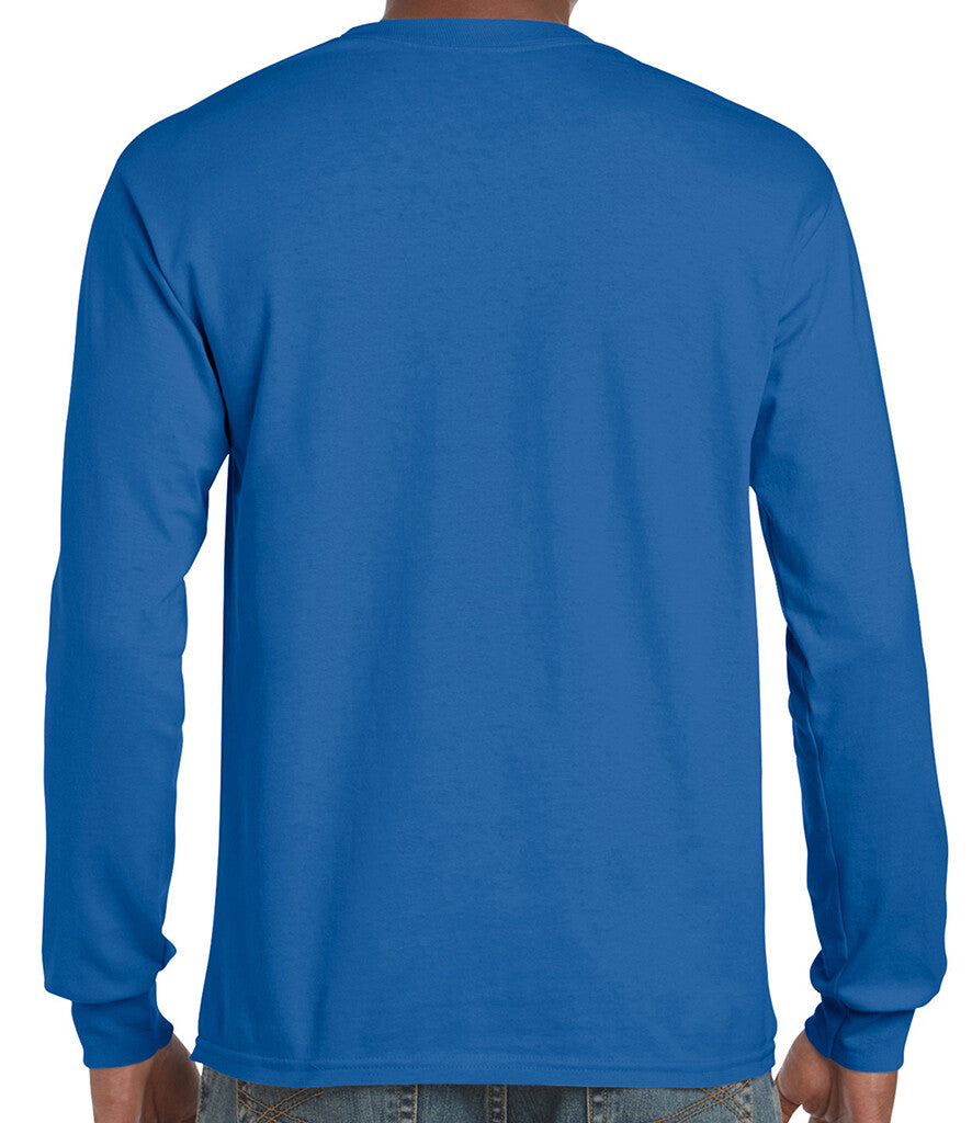 Gildan Mens Ultra Cotton Adult Long Sleeve T-Shirt Classic Fit Rib Cuffs Tee TOP