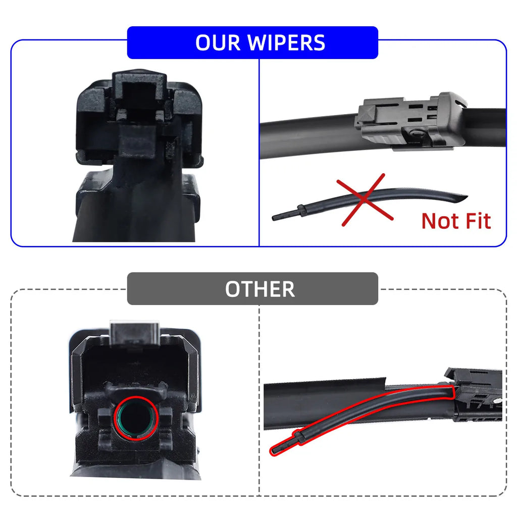 3PCS For VW Passat B6 Variant 2017-2023 26"+18"+13" Front Rear Wiper Blades Windshield Windscreen Window Cutter Accessories