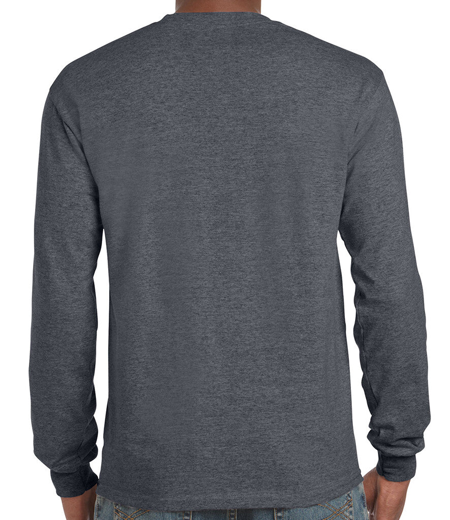 Gildan Mens Ultra Cotton Adult Long Sleeve T-Shirt Classic Fit Rib Cuffs Tee TOP