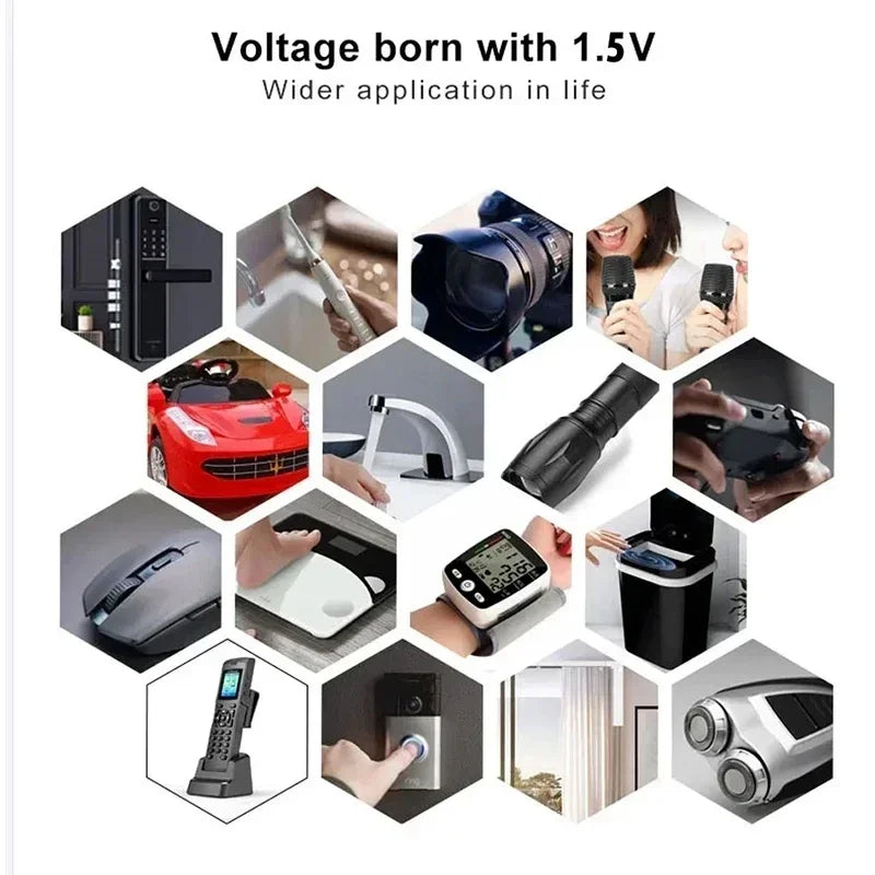 2024 Nieuwe 1,5 V AA USB oplaadbare batterij 12800 mAh Li-ion batterij voor afstandsbediening Muis Elektrisch speelgoedbatterij + Type-C-kabel