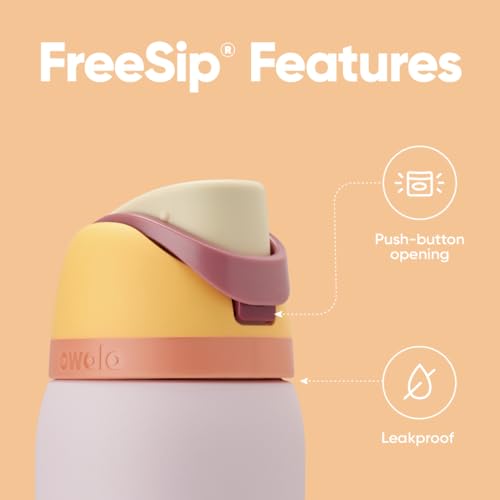 Owala FreeSip Insulated Stainless Steel Water Bottle with Straw for Sports and Travel, BPA-Free Sports Water Bottle, 32 oz, Candy Store
