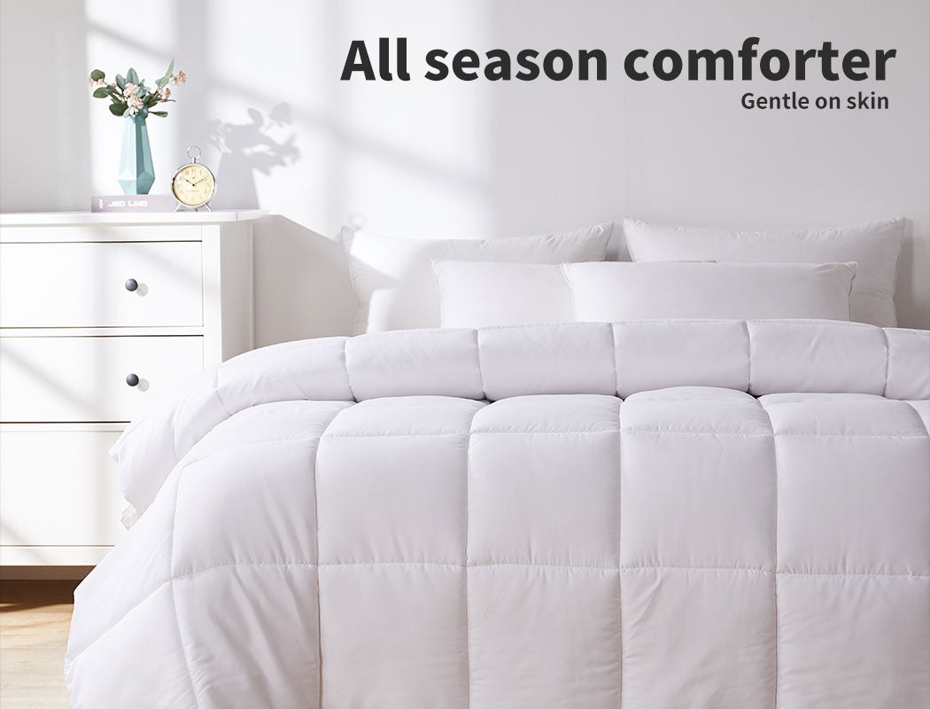 Dreamz Microfiber Quilt Doona Duvet Winter Summer Microfibre 250GSM All Size