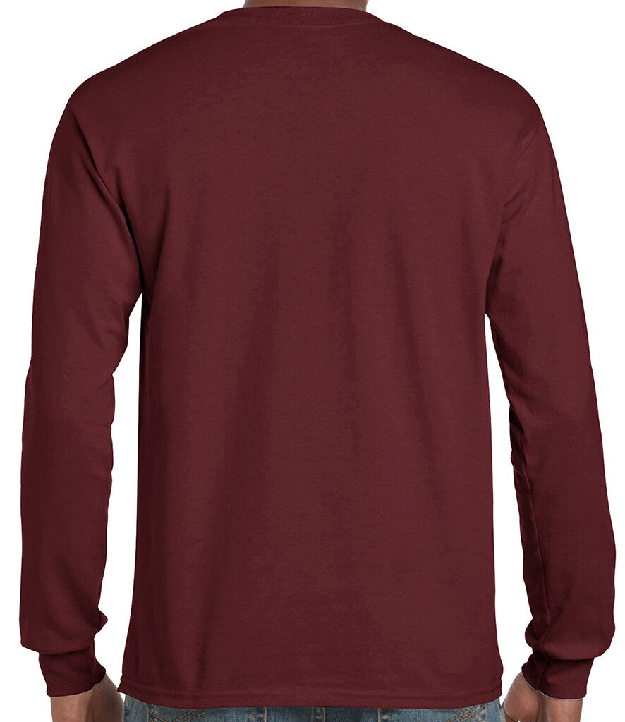 Gildan Mens Ultra Cotton Adult Long Sleeve T-Shirt Classic Fit Rib Cuffs Tee TOP