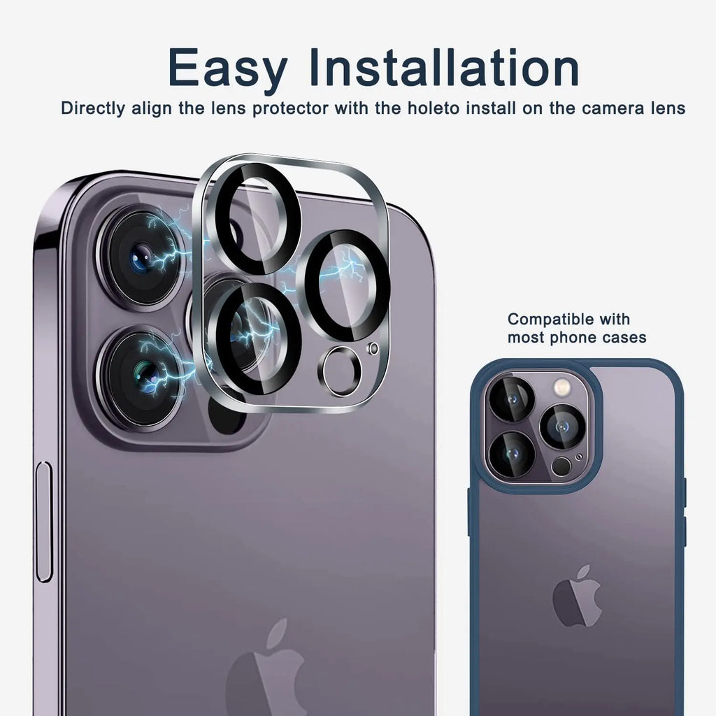 4Pcs Full Cover Protective Glass For iPhone 11 12 13 15 Pro Max Camera Protector For iPhone 13 14 Mini Ultra HD Not Affect Night
