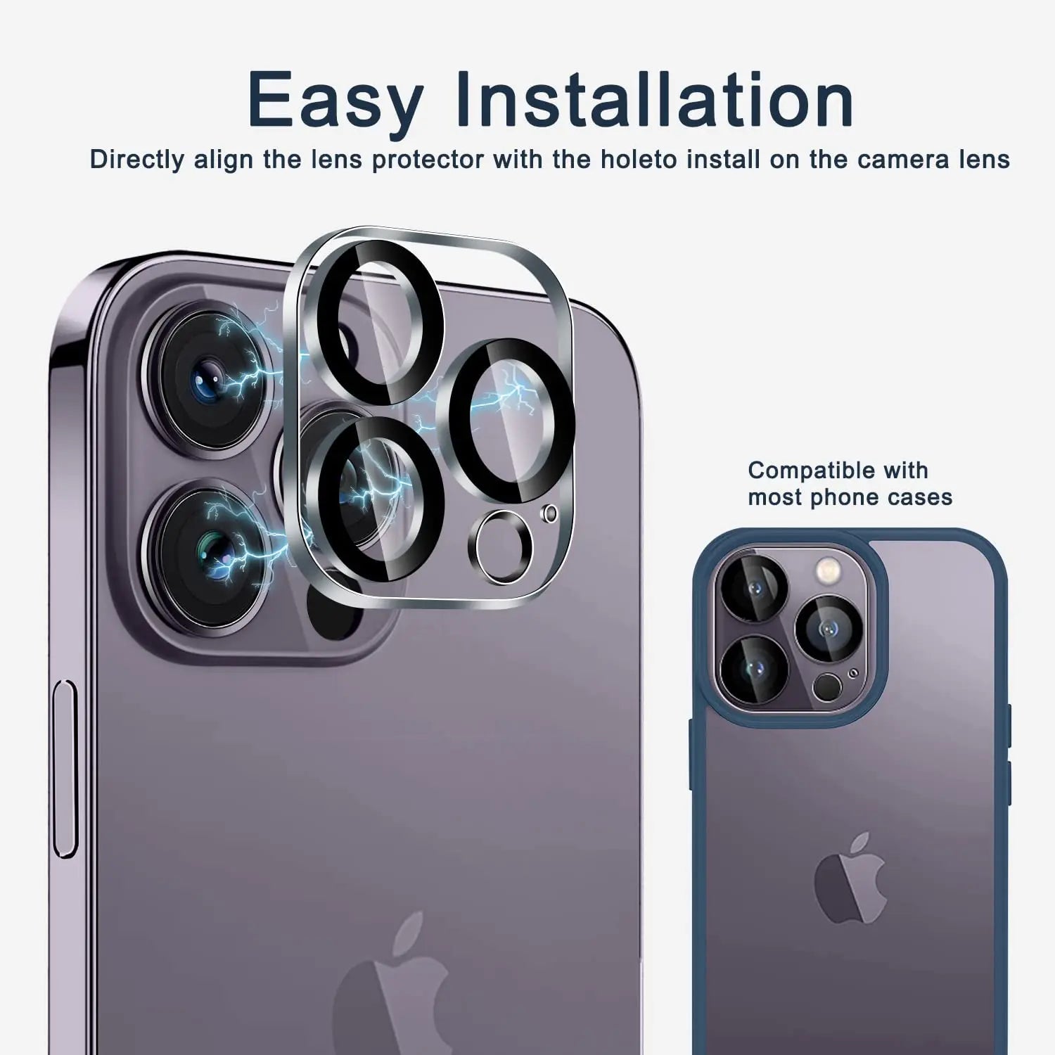 4Pcs Full Cover Protective Glass For iPhone 11 12 13 15 Pro Max Camera Protector For iPhone 13 14 Mini Ultra HD Not Affect Night