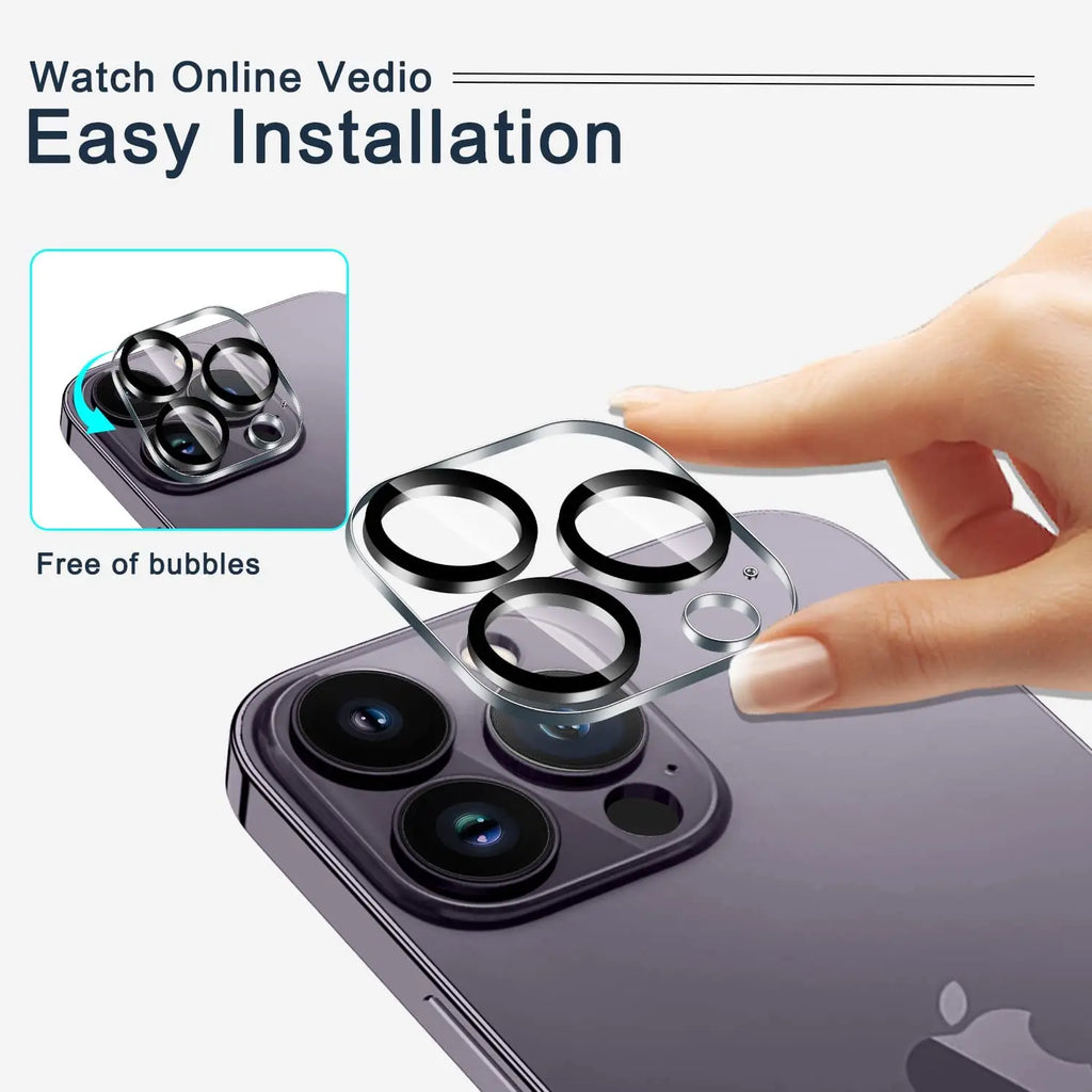 4Pcs Full Cover Protective Glass For iPhone 11 12 13 15 Pro Max Camera Protector For iPhone 13 14 Mini Ultra HD Not Affect Night