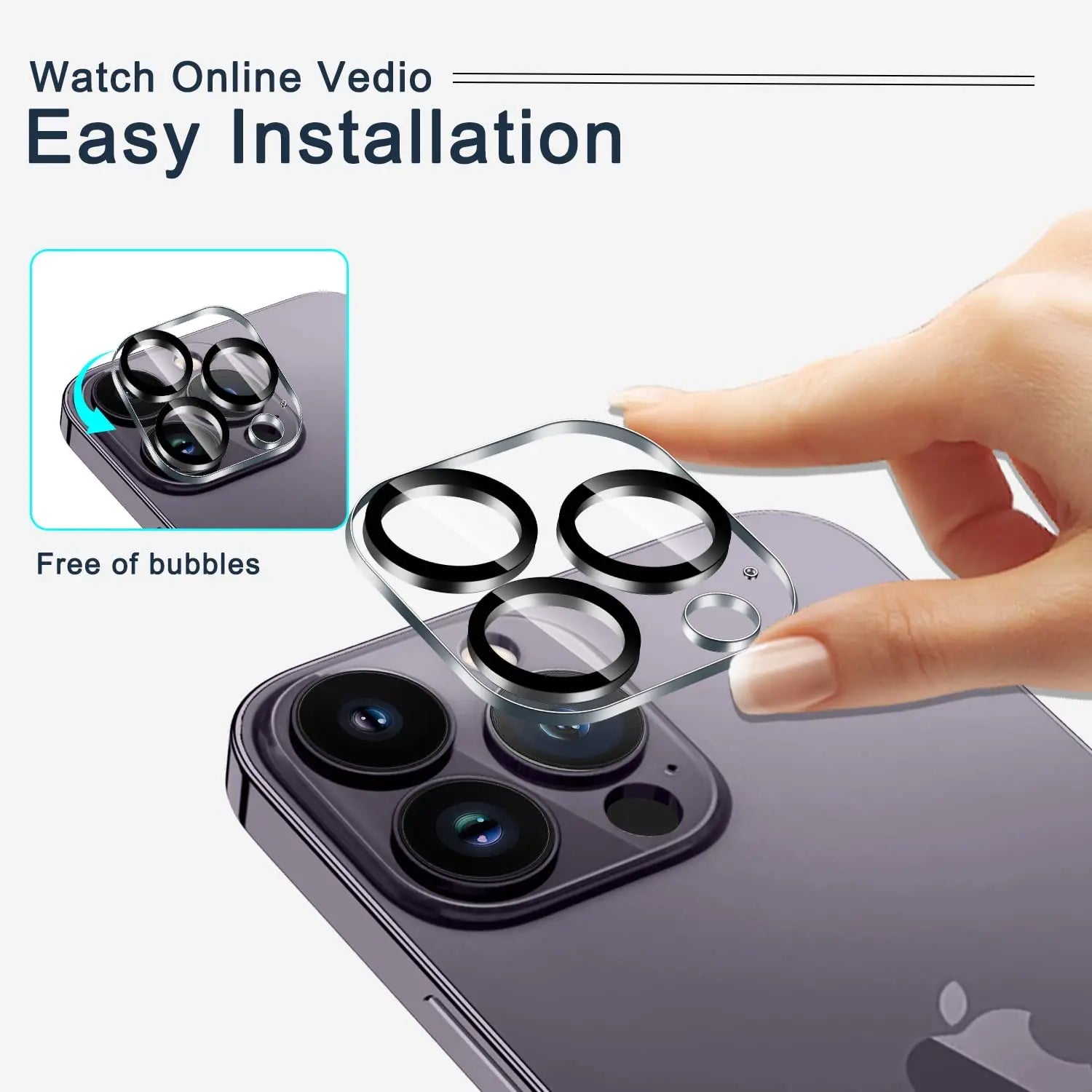 4Pcs Full Cover Protective Glass For iPhone 11 12 13 15 Pro Max Camera Protector For iPhone 13 14 Mini Ultra HD Not Affect Night