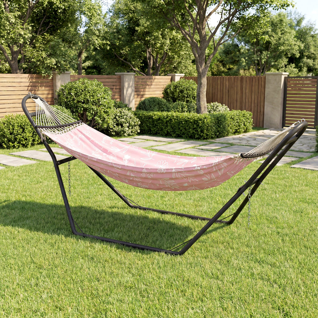 9ft Hammock Stand Adjustable Hammock Frame for Indoor Outdoor, 150 kg Capacity