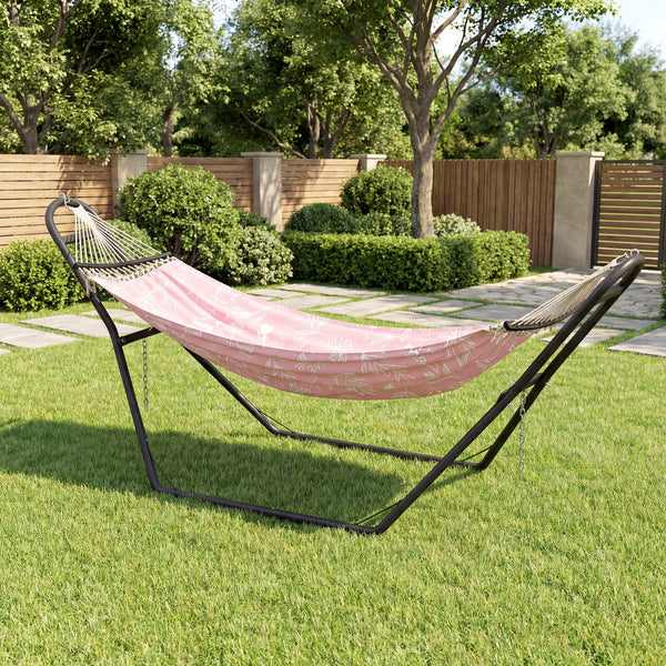 9ft Hammock Stand Adjustable Hammock Frame for Indoor Outdoor, 150 kg Capacity