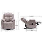 Rise Recliner Chair Single Motor Lift Mobility Chair in Technology Fabric