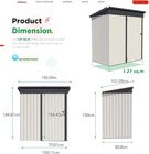 Metal Garden Shed with Lockable Door,Waterproof Outdoor Storage Box for Backyard