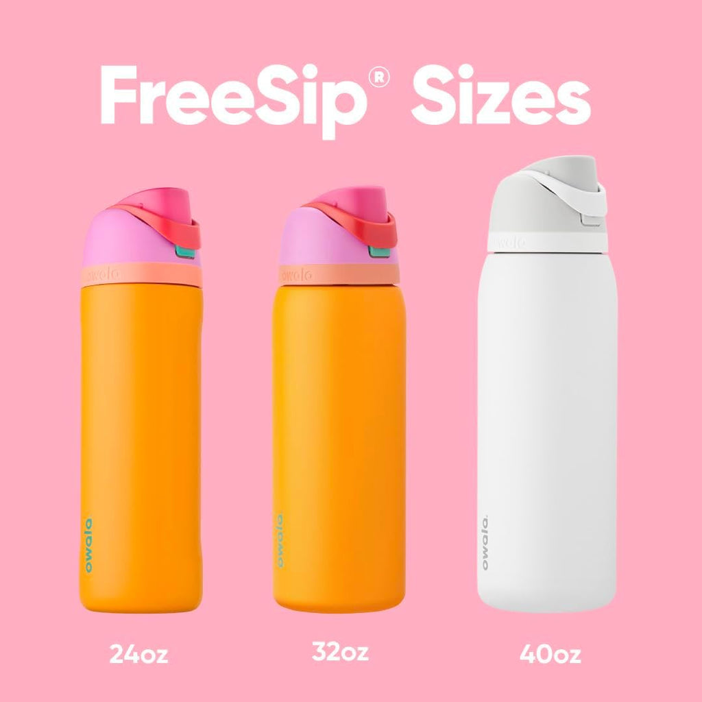 Owala FreeSip Insulated Stainless Steel Water Bottle with Straw for Sports and Travel, BPA-Free Sports Water Bottle, 32 oz, Candy Store