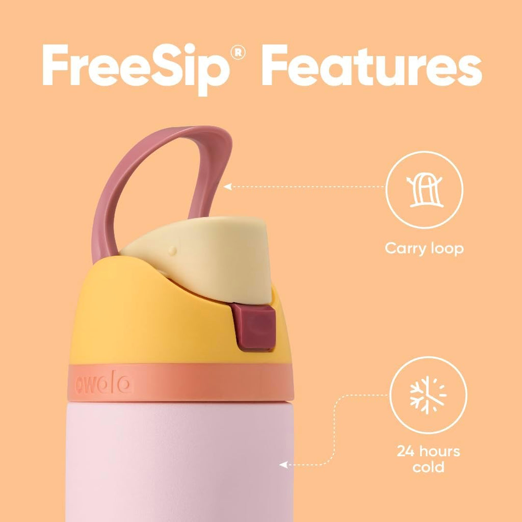 Owala FreeSip Insulated Stainless Steel Water Bottle with Straw for Sports and Travel, BPA-Free Sports Water Bottle, 32 oz, Candy Store