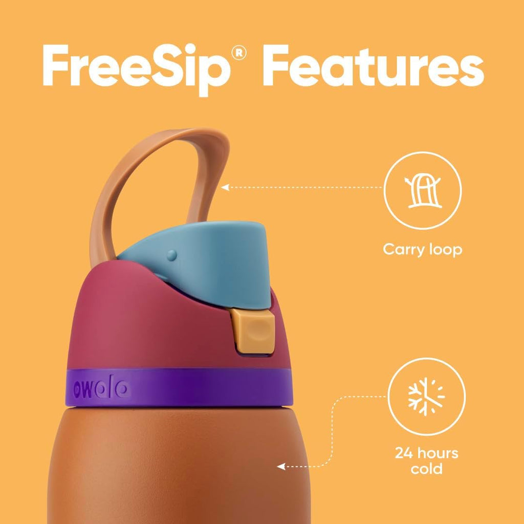 Owala FreeSip Insulated Stainless Steel Water Bottle with Straw for Sports and Travel, BPA-Free Sports Water Bottle, 32 oz, Candy Store