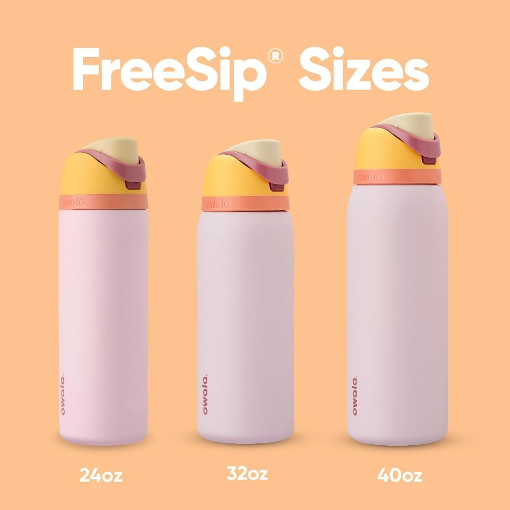 Owala FreeSip Insulated Stainless Steel Water Bottle with Straw for Sports and Travel, BPA-Free Sports Water Bottle, 32 oz, Candy Store