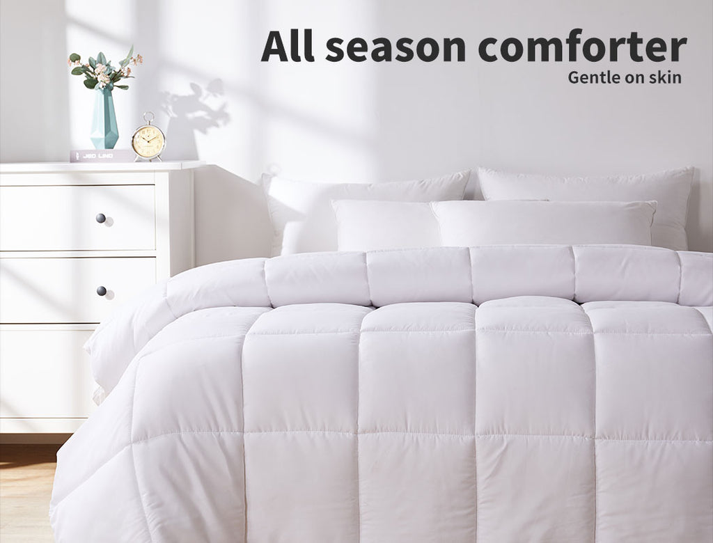 Dreamz Microfiber Quilt Doona Duvet Winter Summer Microfibre 250GSM All Size