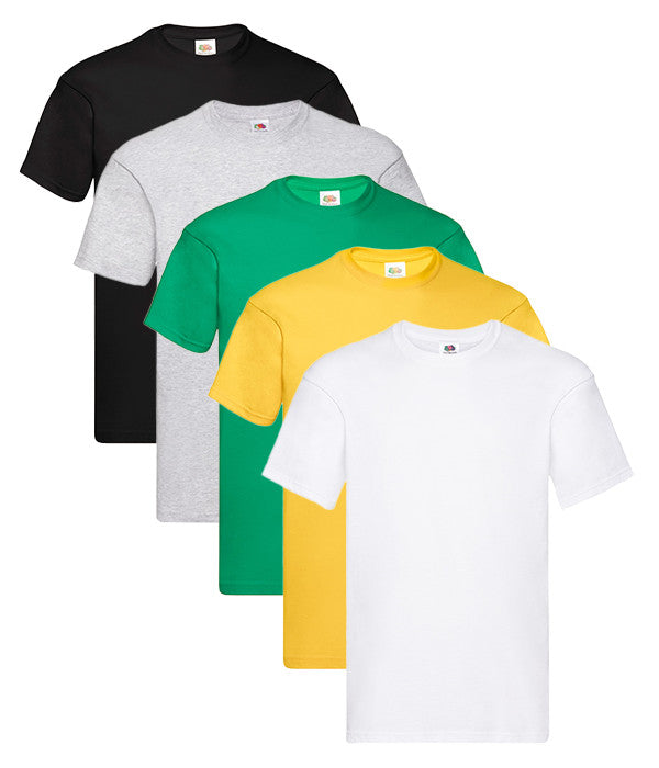 Fruit Of The Loom 61082 Men's Original Crew Neck Tee 5 pack T-Shirts