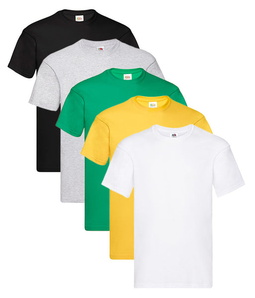 Fruit Of The Loom 61082 Men's Original Crew Neck Tee 5 pack T-Shirts
