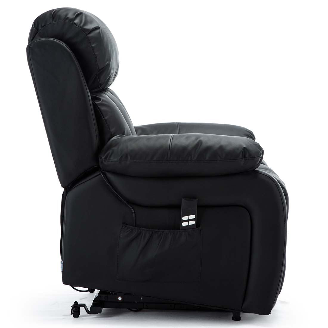 CHESTER DUAL MOTOR RISER ELECTRIC LEATHER RECLINER ARMCHAIR HEATED MASSAGE CHAIR