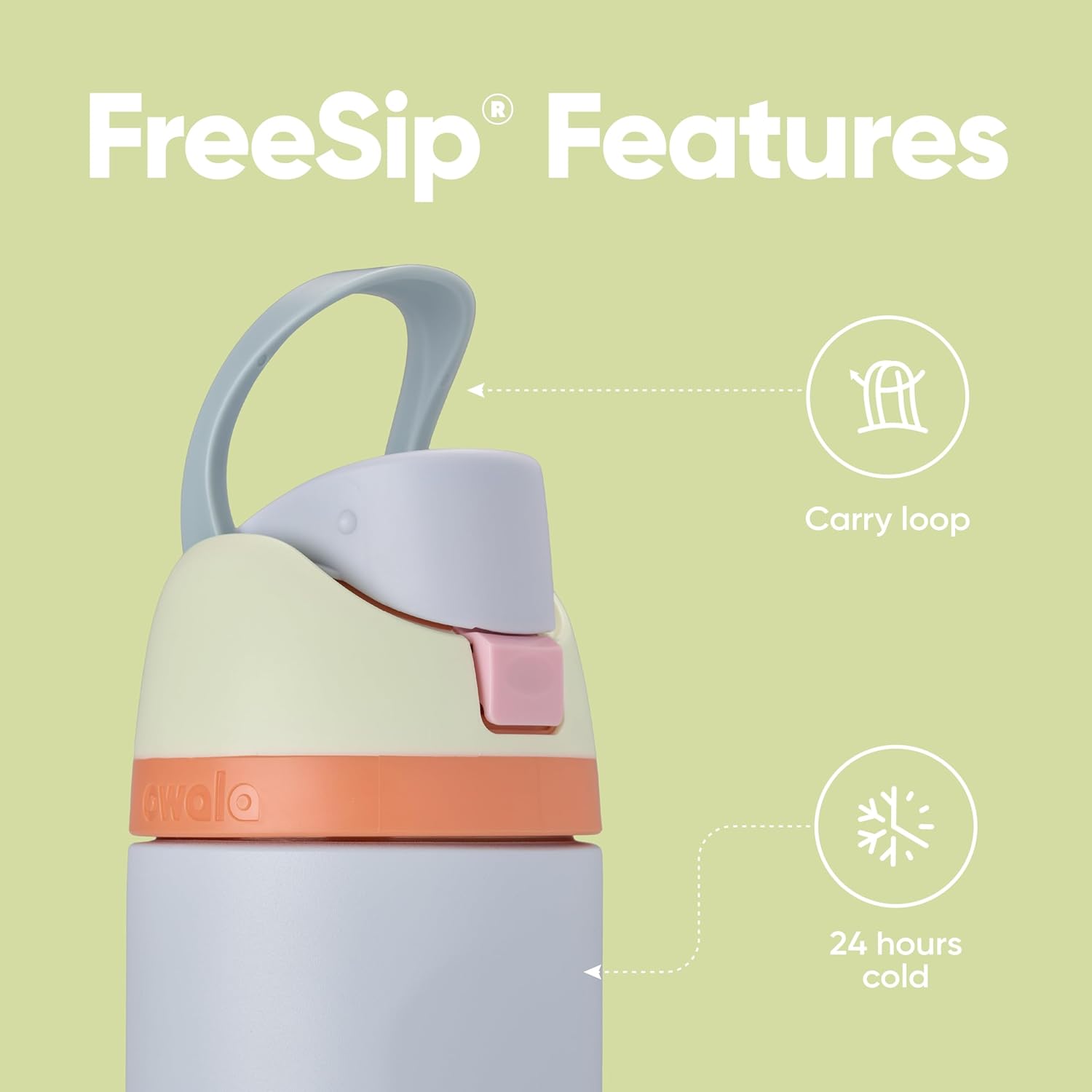 Owala FreeSip Insulated Stainless Steel Water Bottle with Straw for Sports and Travel, BPA-Free Sports Water Bottle, 32 oz, Candy Store