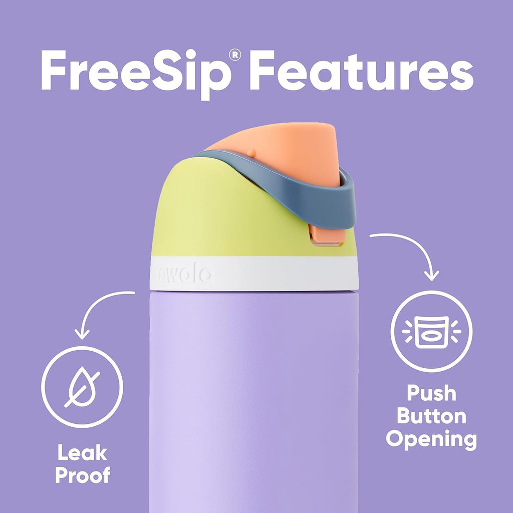 Owala FreeSip Insulated Stainless Steel Water Bottle with Straw for Sports and Travel, BPA-Free Sports Water Bottle, 32 oz, Candy Store
