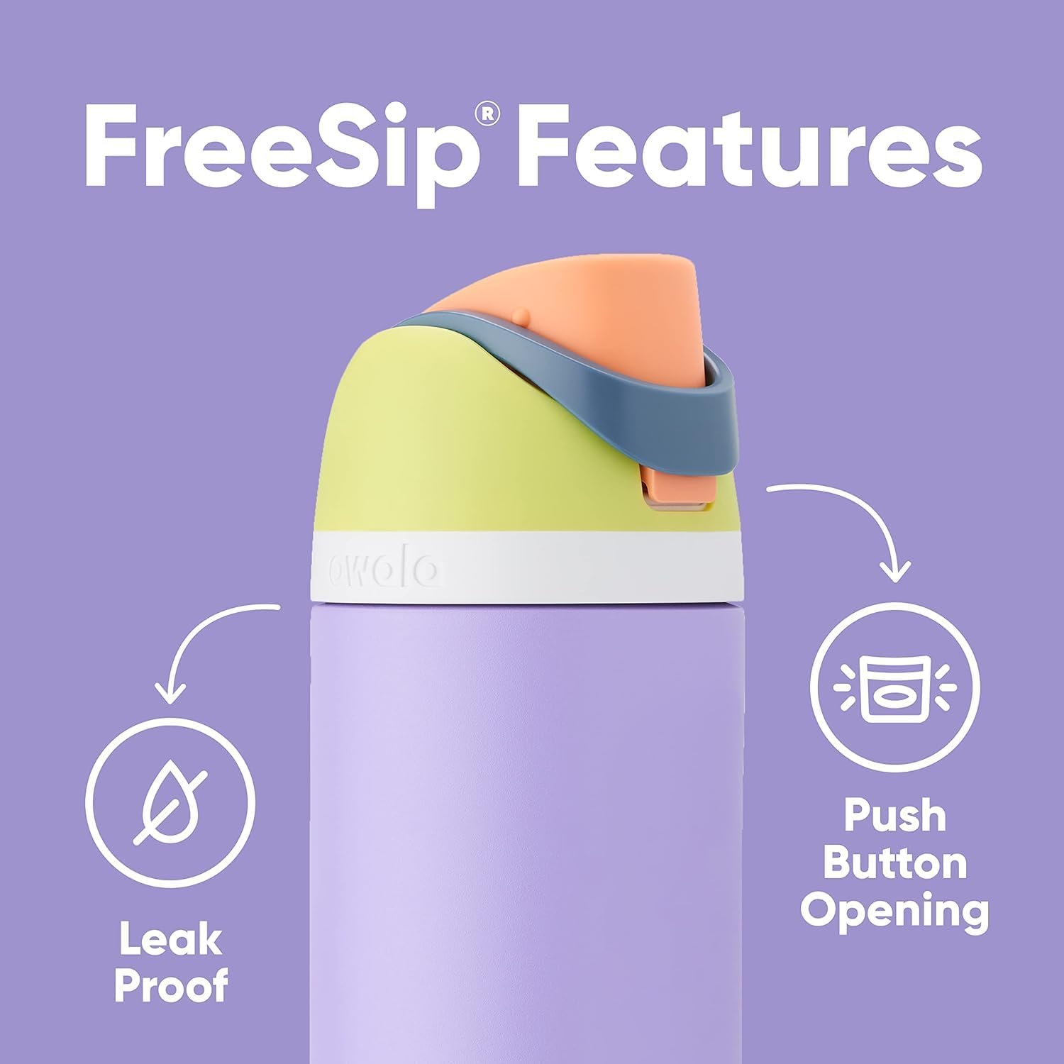 Owala FreeSip Insulated Stainless Steel Water Bottle with Straw for Sports and Travel, BPA-Free Sports Water Bottle, 32 oz, Candy Store