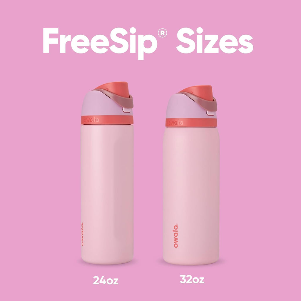 Owala FreeSip Insulated Stainless Steel Water Bottle with Straw for Sports and Travel, BPA-Free Sports Water Bottle, 32 oz, Candy Store