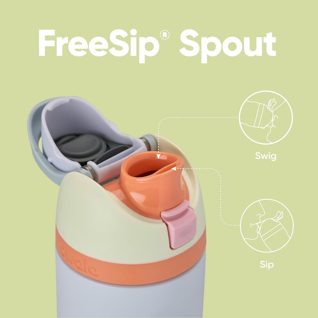 Owala FreeSip Insulated Stainless Steel Water Bottle with Straw for Sports and Travel, BPA-Free Sports Water Bottle, 32 oz, Candy Store