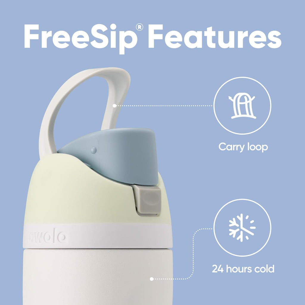 Owala FreeSip Insulated Stainless Steel Water Bottle with Straw for Sports and Travel, BPA-Free Sports Water Bottle, 32 oz, Candy Store