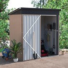 Metal Garden Shed with Lockable Door,Waterproof Outdoor Storage Box for Backyard