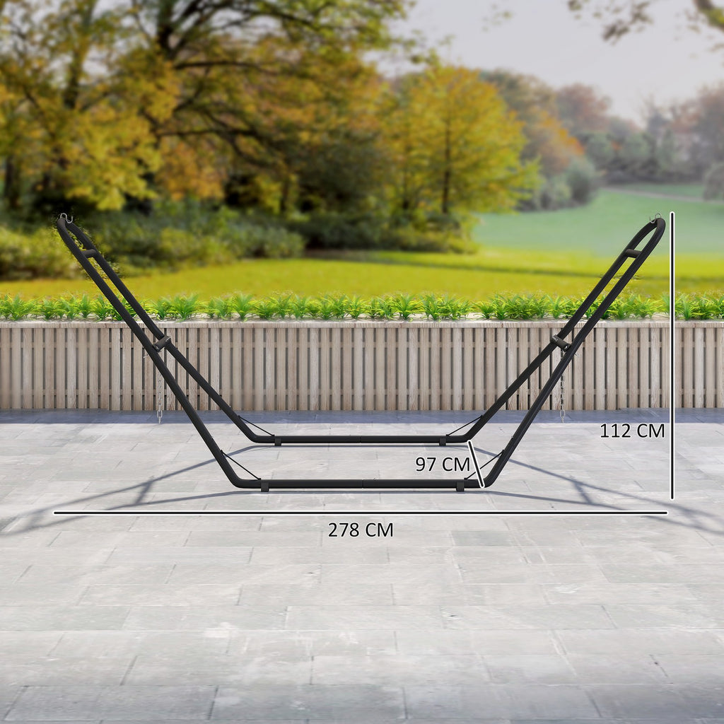 9ft Hammock Stand Adjustable Hammock Frame for Indoor Outdoor, 150 kg Capacity