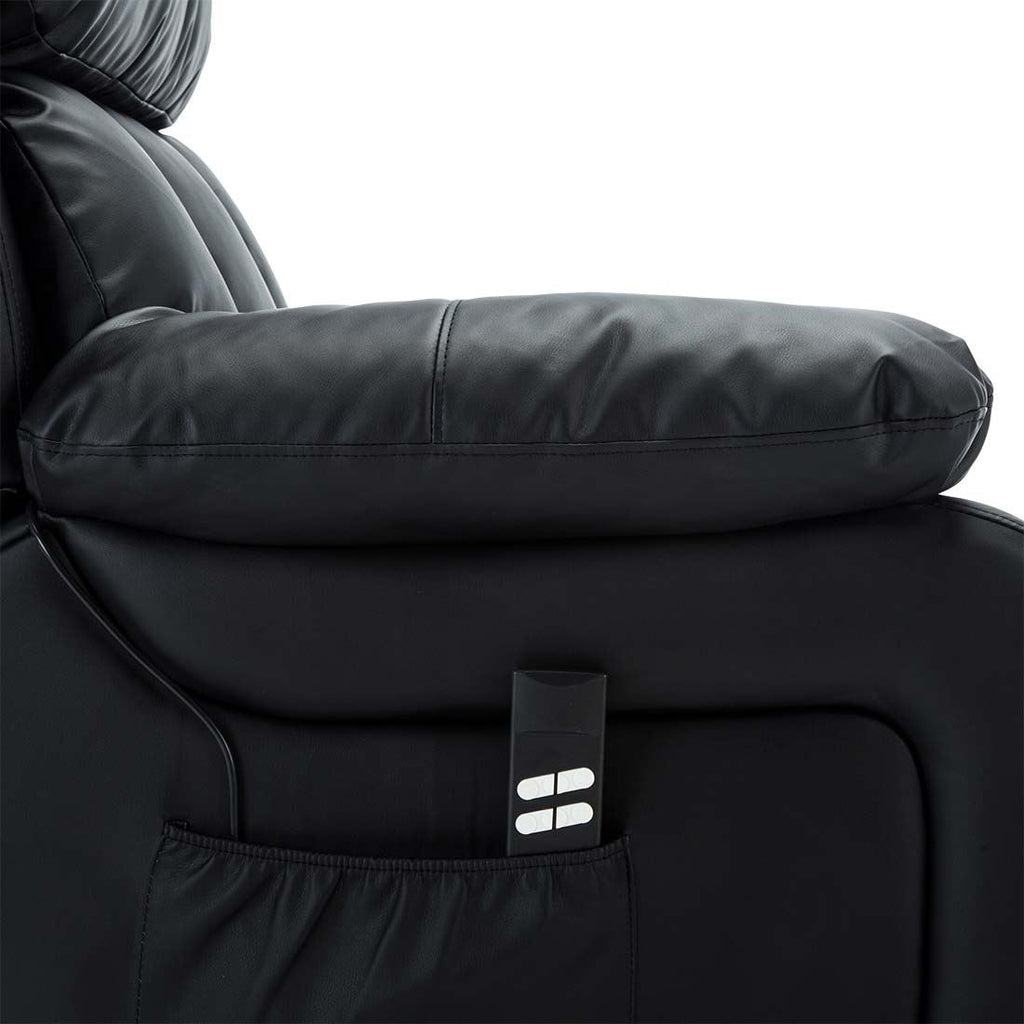 CHESTER DUAL MOTOR RISER ELECTRIC LEATHER RECLINER ARMCHAIR HEATED MASSAGE CHAIR