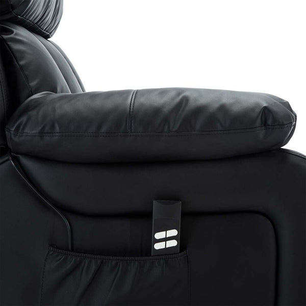 CHESTER DUAL MOTOR RISER ELECTRIC LEATHER RECLINER ARMCHAIR HEATED MASSAGE CHAIR