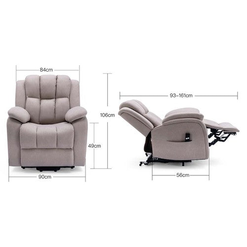 Rise Recliner Chair Single Motor Lift Mobility Chair in Technology Fabric