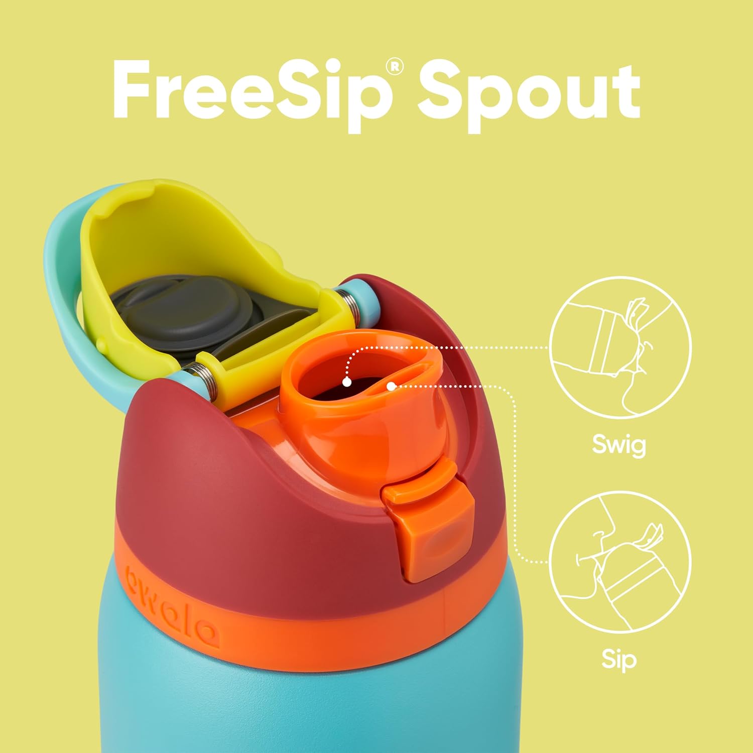 Owala FreeSip Insulated Stainless Steel Water Bottle with Straw for Sports and Travel, BPA-Free Sports Water Bottle, 32 oz, Candy Store