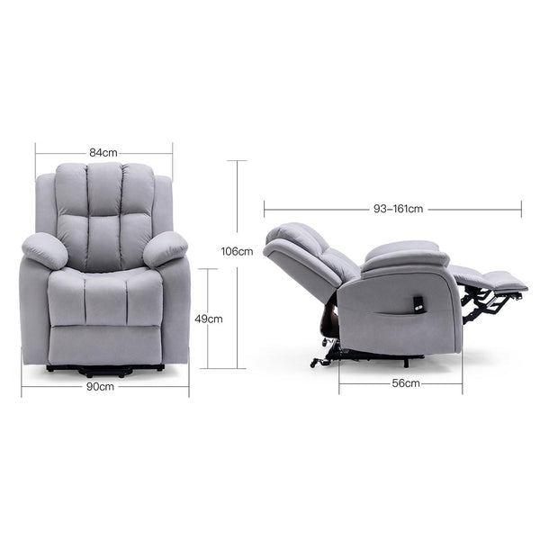Rise Recliner Chair Single Motor Lift Mobility Chair in Technology Fabric