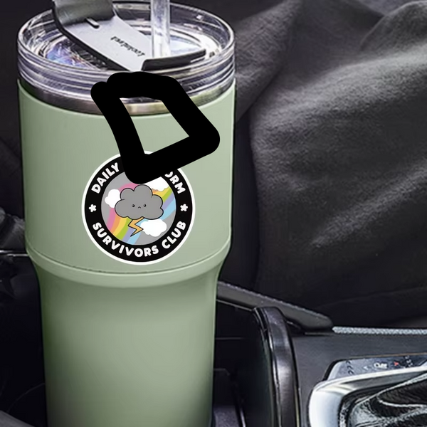 1PC Daily Shitstorm Survivors Club Motorcycle Stickers Waterproof Motorbike Fairing Fuel Tank Funny Meme Durable Vinyl Decals