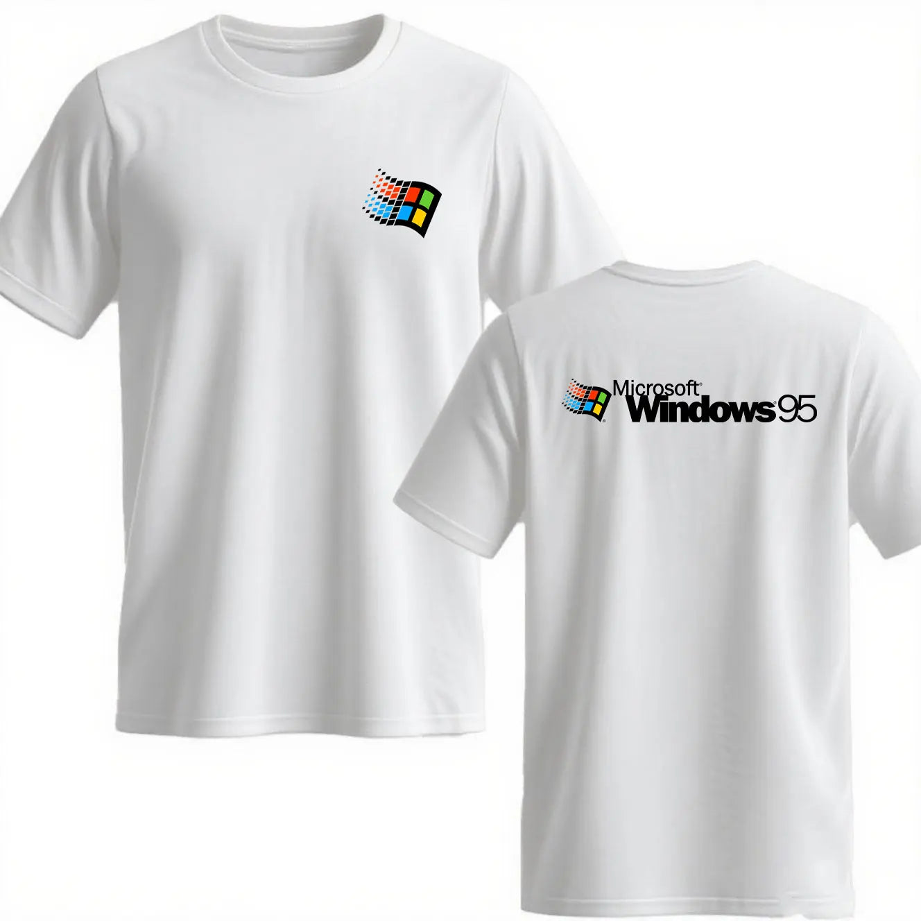 Windows 95 Small T-Shirt Summer Cotton Blouse Men 7 T Shirt Windows Casual Stylish Street Short Sleeve Gothic Vintage Streetwear