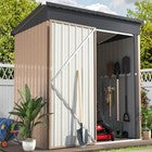 Metal Garden Shed with Lockable Door,Waterproof Outdoor Storage Box for Backyard