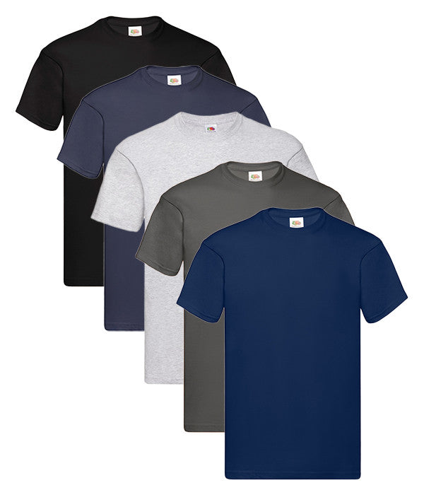 Fruit Of The Loom 61082 Men's Original Crew Neck Tee 5 pack T-Shirts