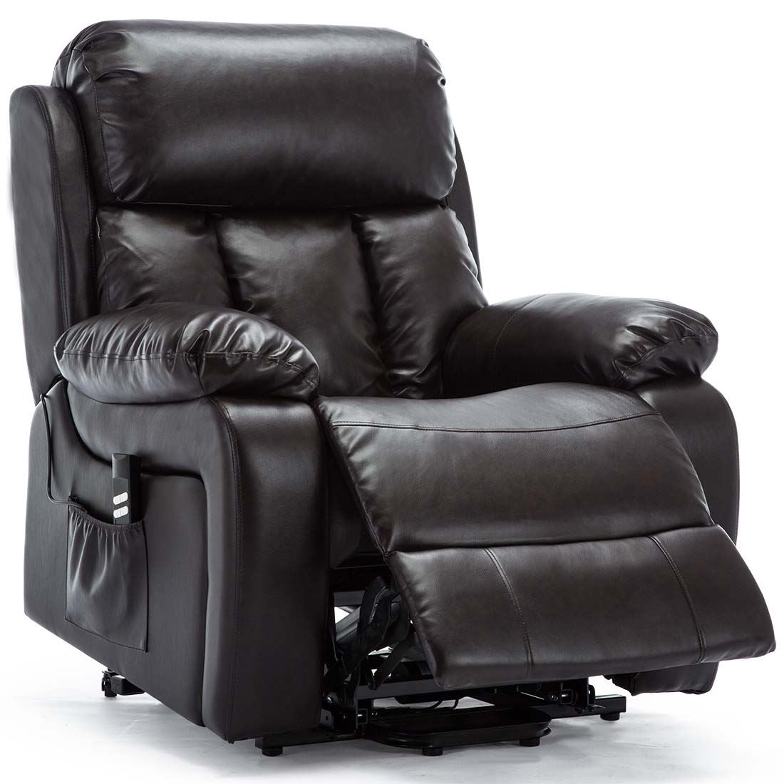 CHESTER DUAL MOTOR RISER ELECTRIC LEATHER RECLINER ARMCHAIR HEATED MASSAGE CHAIR